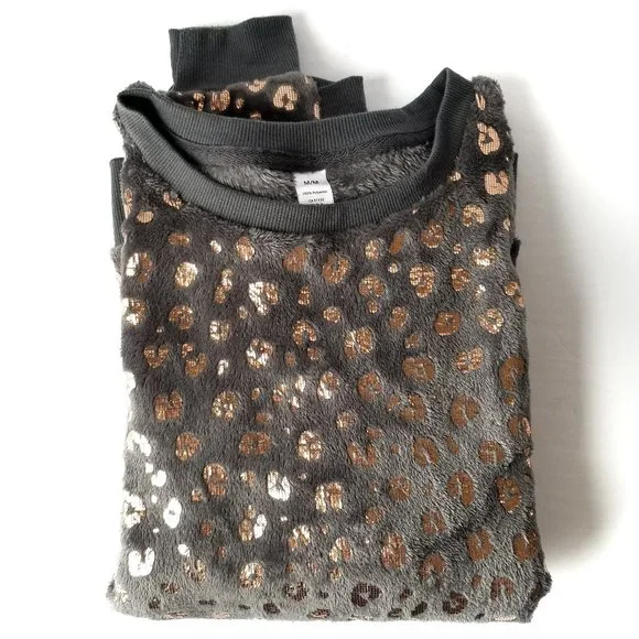 George | Metallic Animal Print Lounge Fleece Top - Picture 7 of 8
